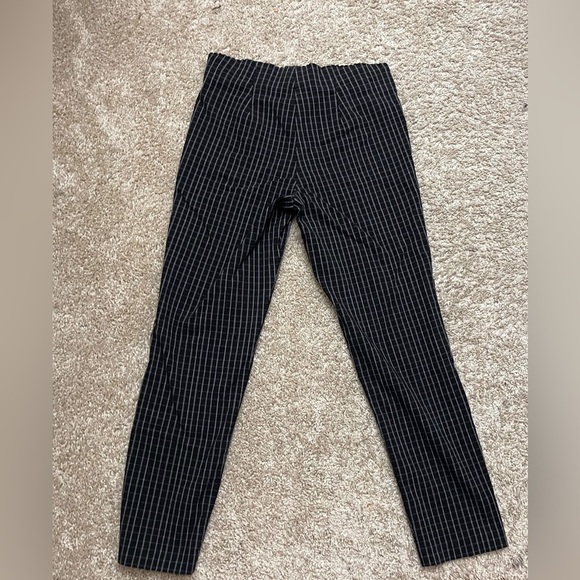 Elle women's plaid cropped  Black and White Striped Pants Preppy Academia - Picture 4 of 5